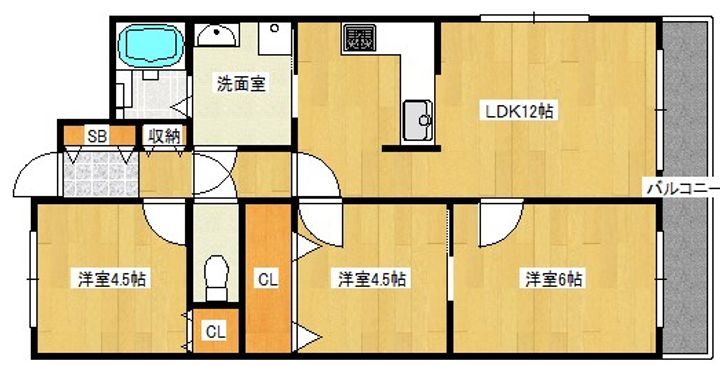 ファミールハイツ八尾の間取り