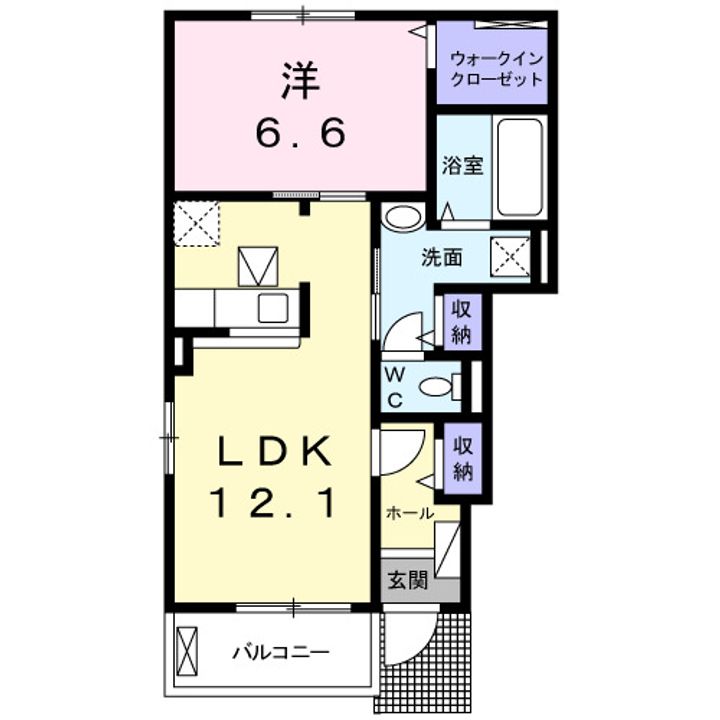 徳島県徳島市南矢三町2(アパート)の賃貸物件の間取り