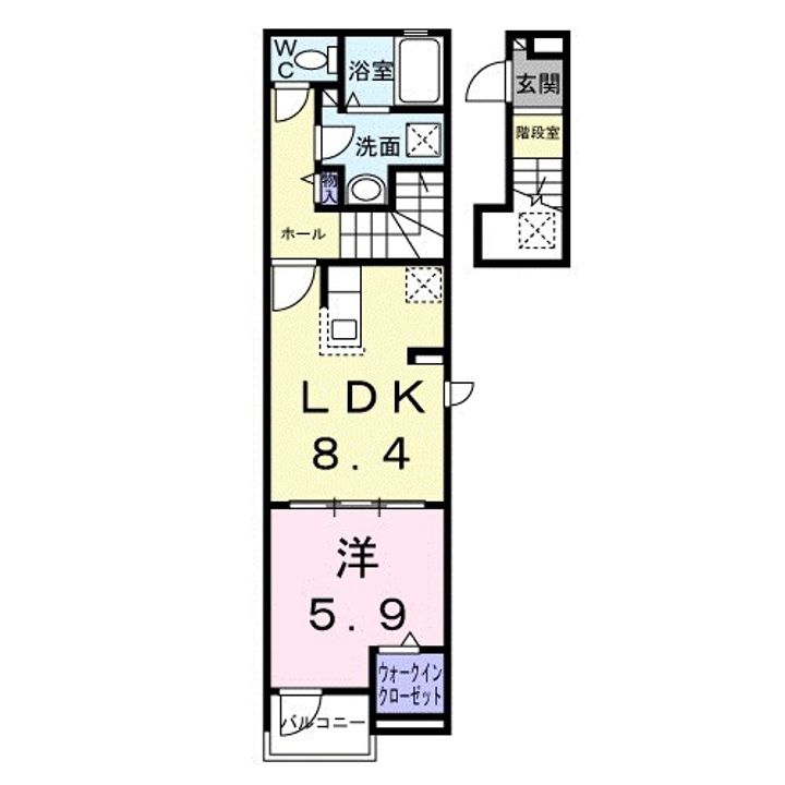東京都町田市相原町(アパート)の賃貸物件の間取り
