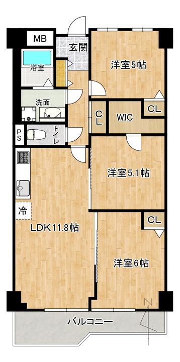 中津グリーンハイツの間取り