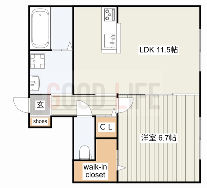 兵庫県高砂市曽根町(アパート)の賃貸物件の間取り