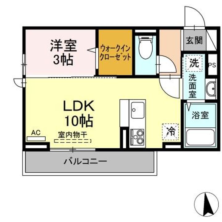 徳島県徳島市南庄町4(マンション)の賃貸物件の間取り