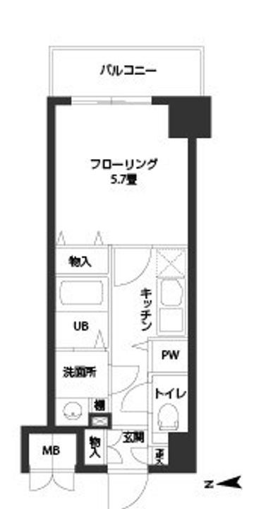ルクレ難波の間取り