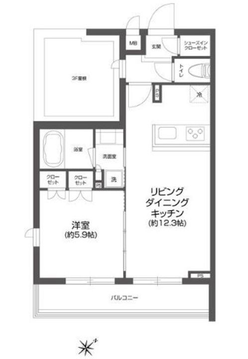 GRAN PASEO 四谷若葉 (グランパセオ四谷若葉)の間取り