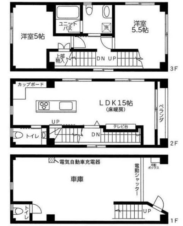 東京都江東区清澄1(一戸建)の賃貸物件の間取り