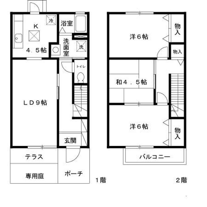 兵庫県加古川市尾上町旭2(一戸建)の賃貸物件の間取り