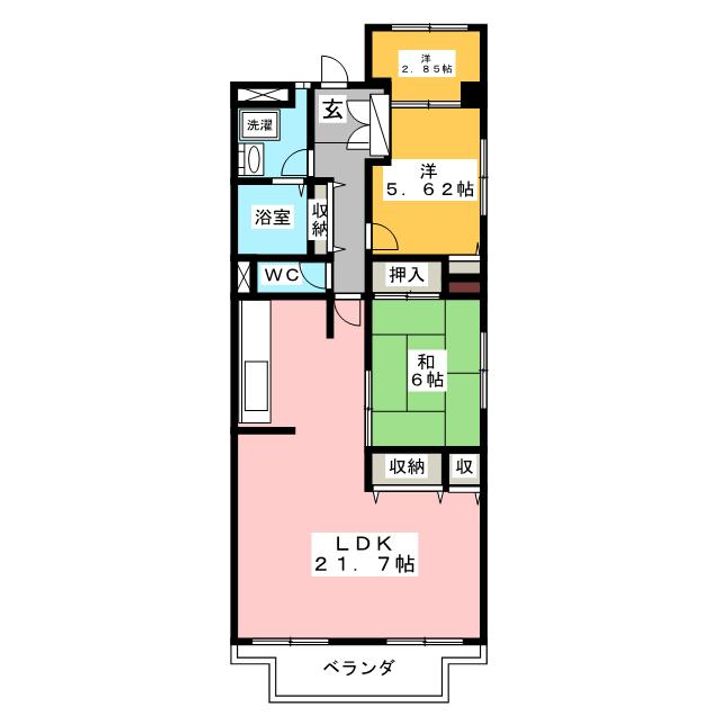 ビューハイツ薮田 1004の間取り