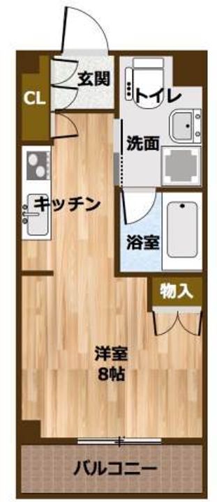 広島県呉市阿賀北6(マンション)の賃貸物件の間取り