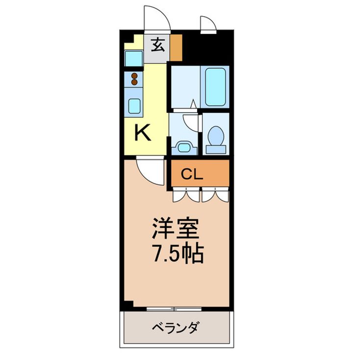 愛知県名古屋市緑区熊の前1(アパート)の賃貸物件の間取り