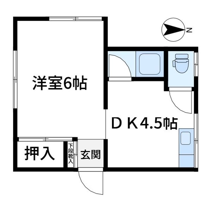 栗谷コーポの間取り