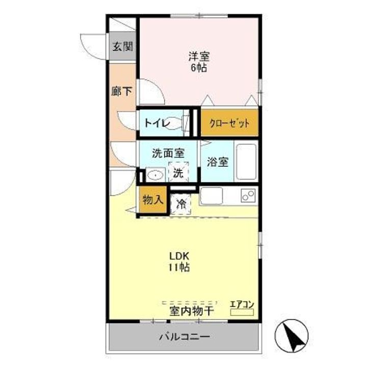 埼玉県春日部市一ノ割4(アパート)の賃貸物件の間取り