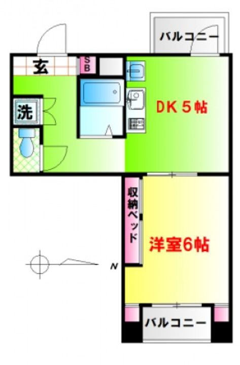 東京都中野区中央3(マンション)の賃貸物件の間取り