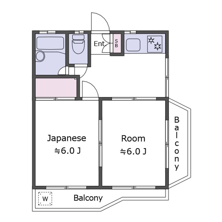 村上コーポの間取り