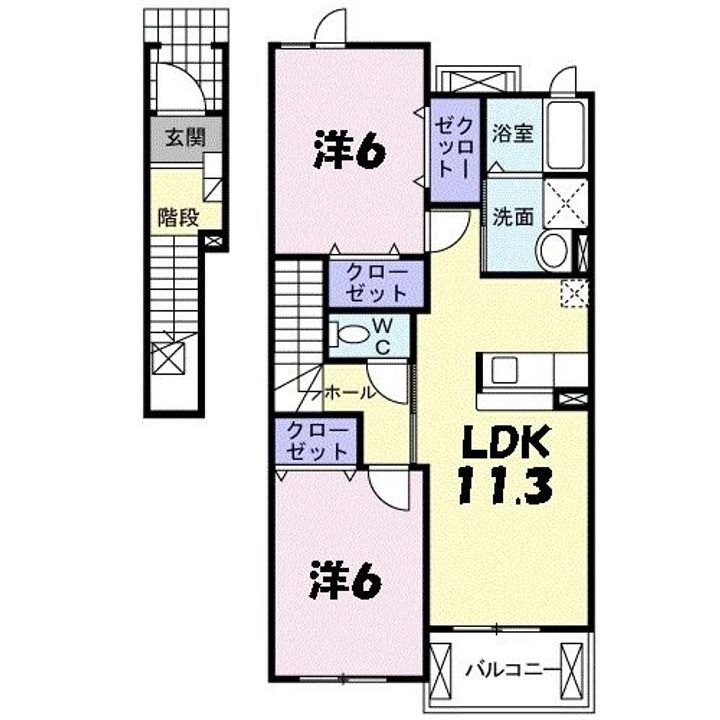 兵庫県丹波市氷上町成松(アパート)の賃貸物件の間取り