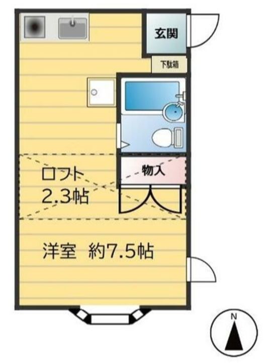 東京都八王子市南大沢2(アパート)の賃貸物件の間取り