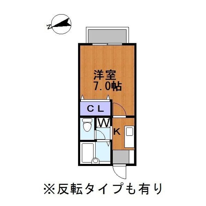 京都府乙訓郡大山崎町字大山崎小字永福寺(アパート)の賃貸物件の間取り