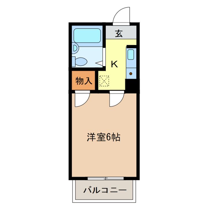 静岡県浜松市中央区成子町(マンション)の賃貸物件の間取り