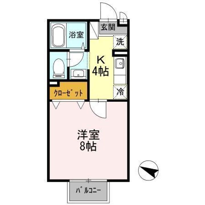 セジュール上ノ山 A棟の間取り