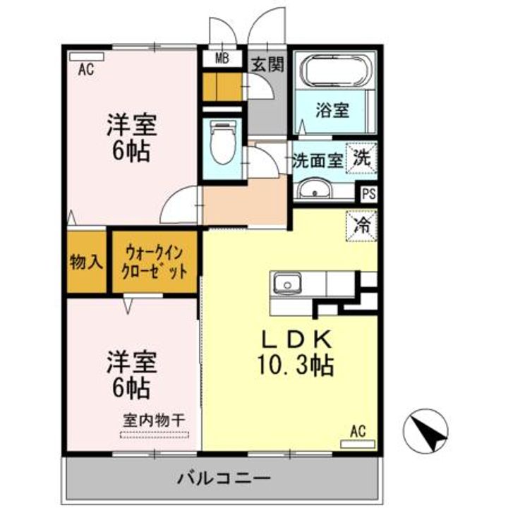 ディアコート宙の間取り
