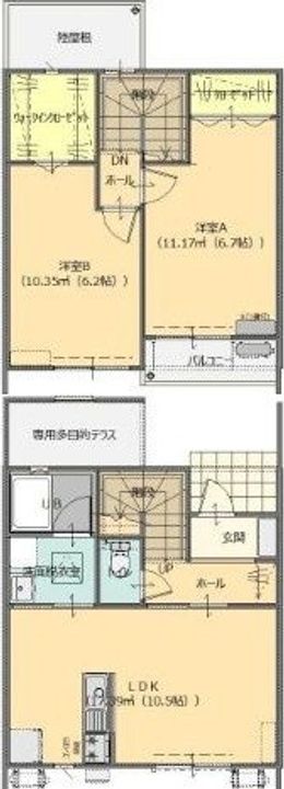 群馬県太田市由良町(アパート)の賃貸物件の間取り