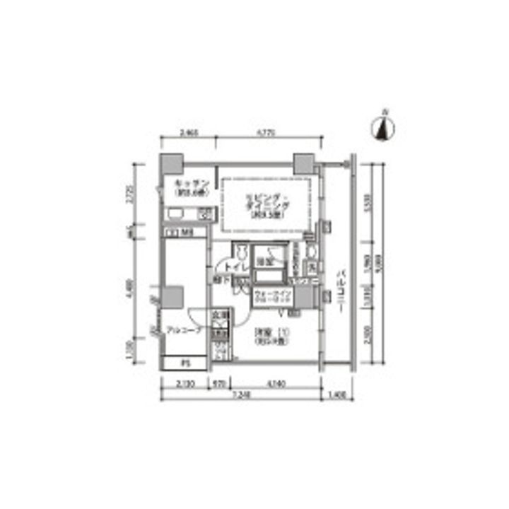東京都江東区東雲1(マンション)の賃貸物件の間取り