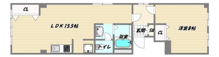 大阪府大阪市淀川区西中島3(マンション)の賃貸物件の間取り