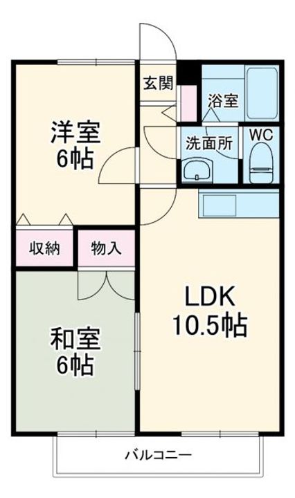 ダイヤモンドハイツ窪田Aの間取り
