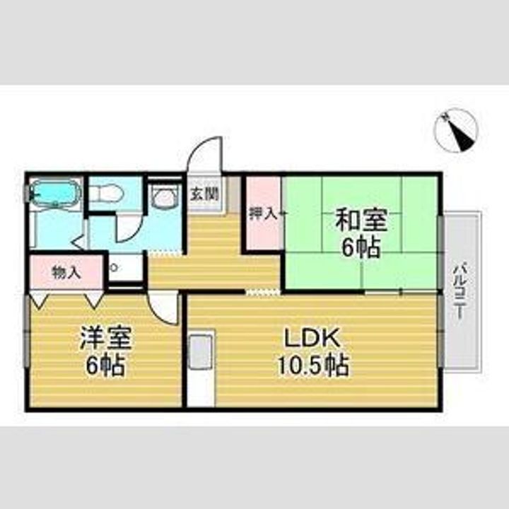 兵庫県伊丹市荒牧3(アパート)の賃貸物件の間取り