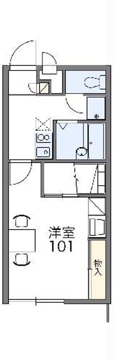 レオパレスフラワーハイツの間取り