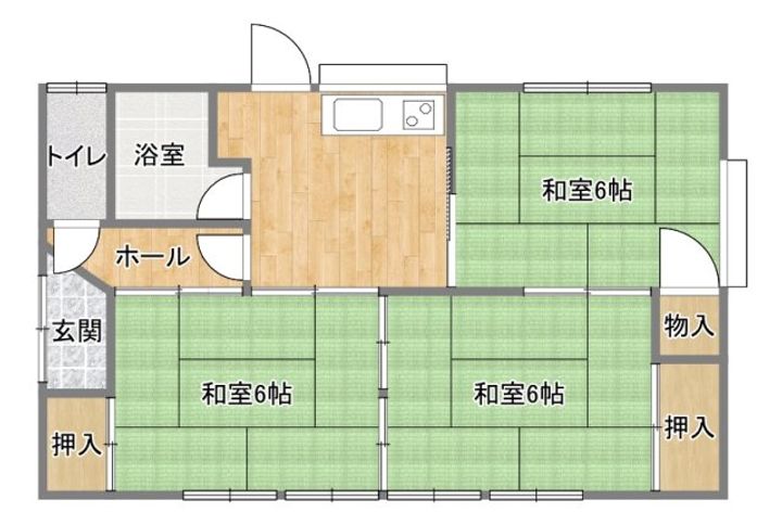 福島県いわき市植田町(一戸建)の賃貸物件の間取り