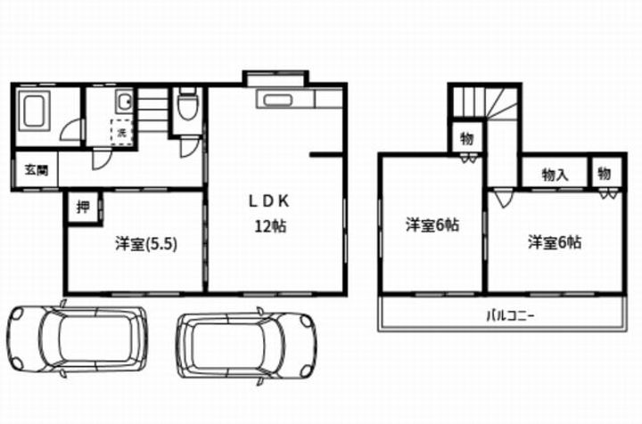 埼玉県行田市向町(一戸建)の賃貸物件の間取り
