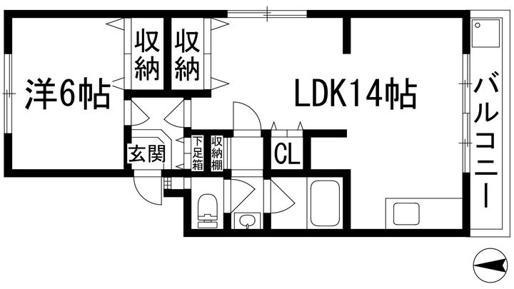 学水ハイツの間取り