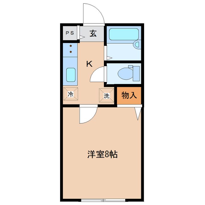 宮城県仙台市宮城野区福田町南1(マンション)の賃貸物件の間取り