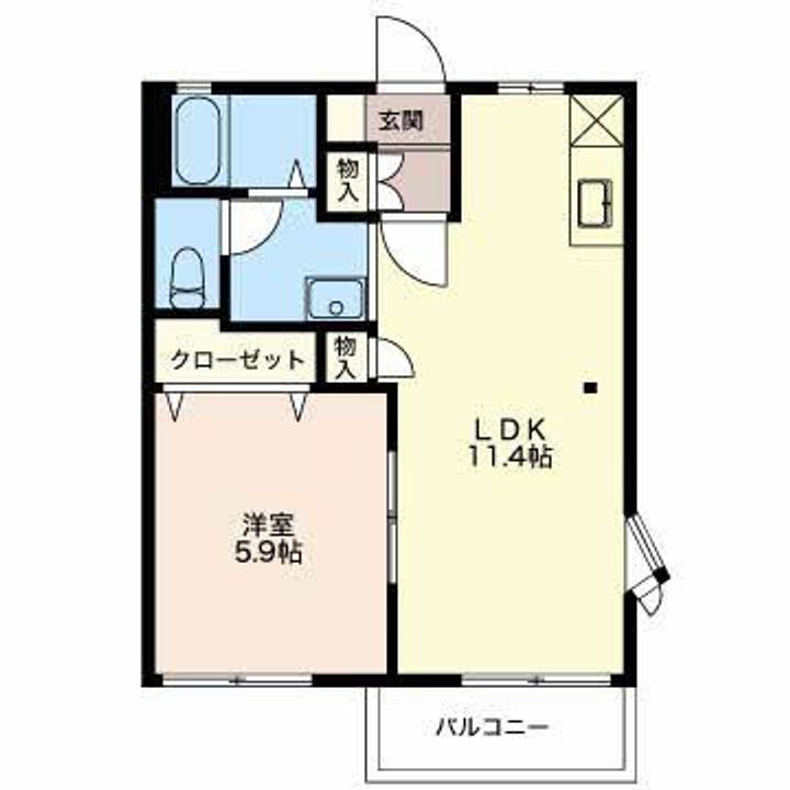 ラフォーレMINE Bの間取り