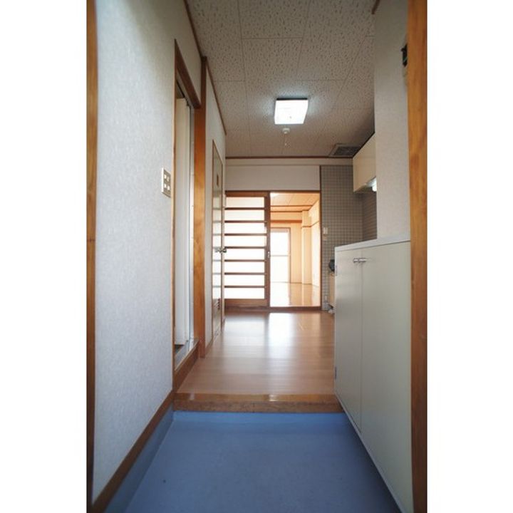 丸武マンションの玄関