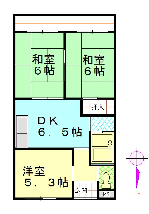 東京都葛飾区西水元1(アパート)の賃貸物件の間取り