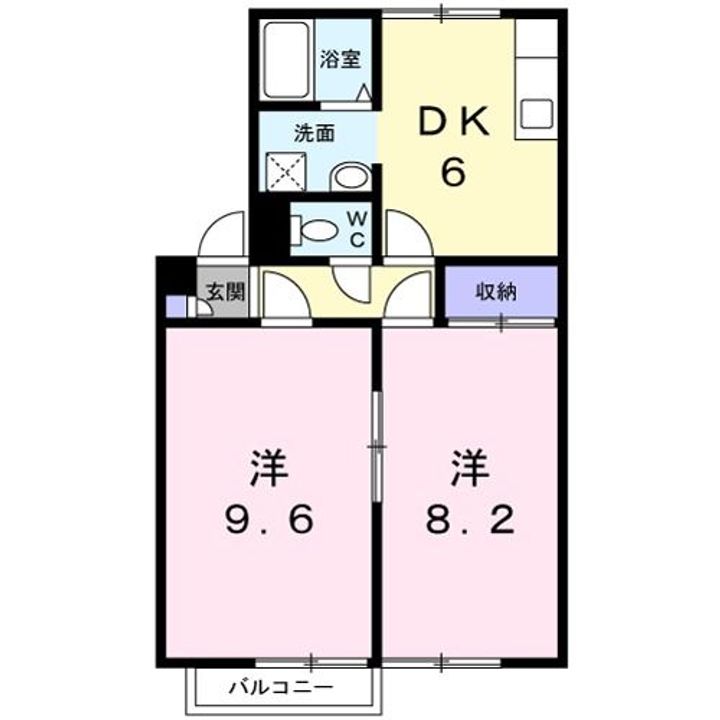 福島県いわき市小名浜字大道北(アパート)の賃貸物件の間取り