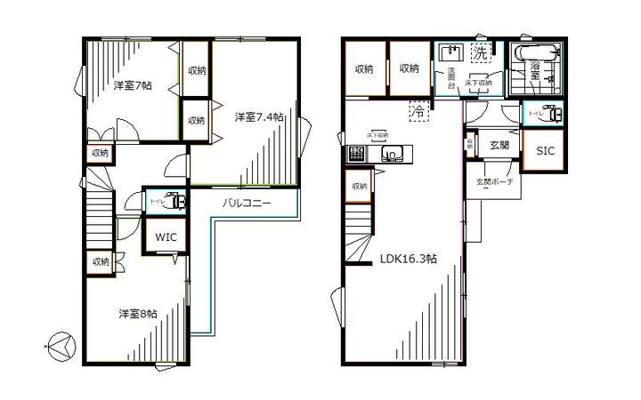 東京都中野区鷺宮6(一戸建)の賃貸物件の間取り