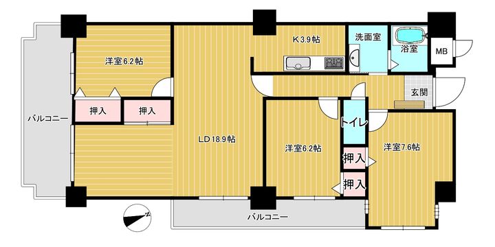 ドゥ・ルペールの間取り
