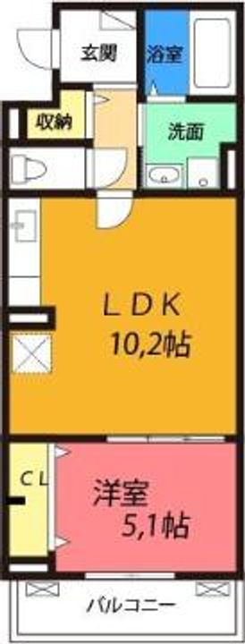 大阪府茨木市安威1(アパート)の賃貸物件の間取り