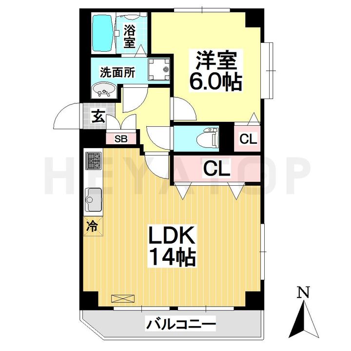 愛知県名古屋市瑞穂区石田町1(マンション)の賃貸物件の間取り