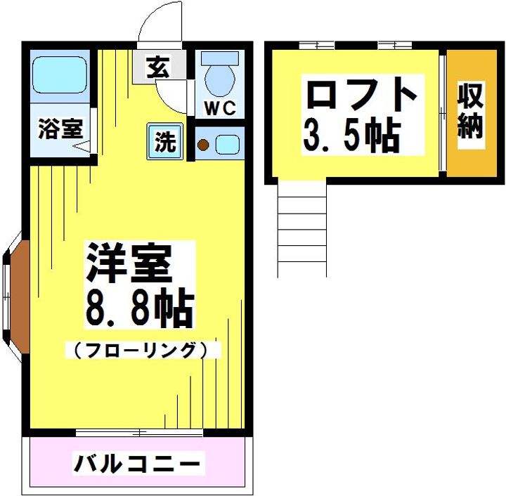 東京都府中市天神町2(アパート)の賃貸物件の間取り