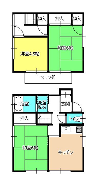 埼玉県入間郡毛呂山町南台1(一戸建)の賃貸物件の間取り
