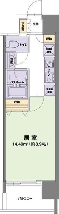 大阪府大阪市天王寺区上本町8(マンション)の賃貸物件の間取り
