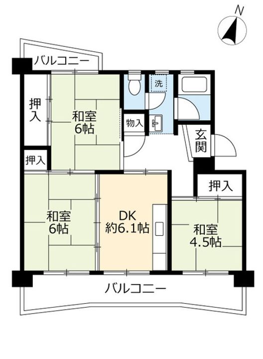 UR中山五月台の間取り