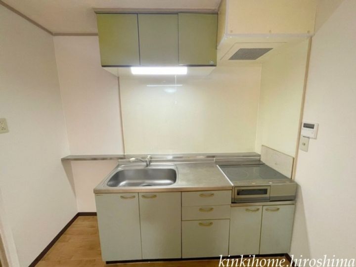広島県広島市佐伯区海老園4(マンション)の賃貸物件のキッチン