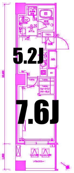 LEXE AZEST横濱関内の間取り