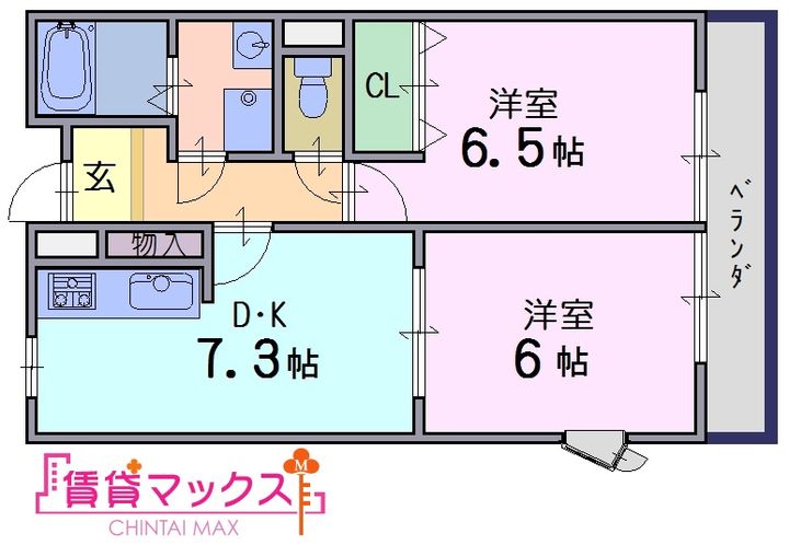 奈良県葛城市南花内(アパート)の賃貸物件の間取り