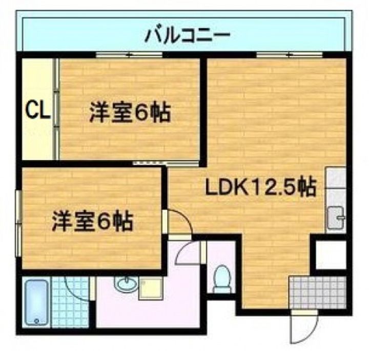 コーポラスらんの間取り
