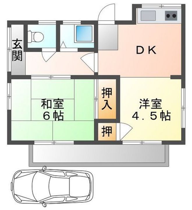 岡山県岡山市中区高屋(一戸建)の賃貸物件の間取り